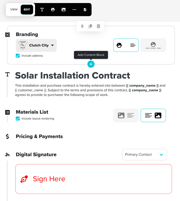 Solar contracts